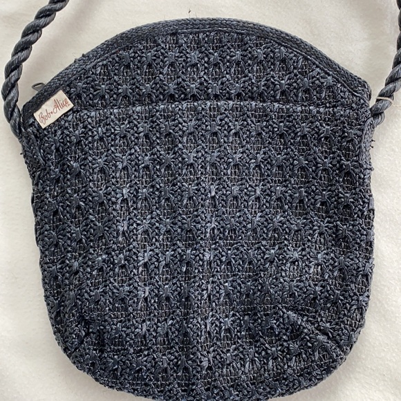 Bob & Alice Black Straw Purse Vintage 80’s NWT - Picture 8 of 8